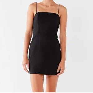 Urban Outfitters Black Mini Dress NWT | UO Colette Stretch Linen Mini Dress sz M